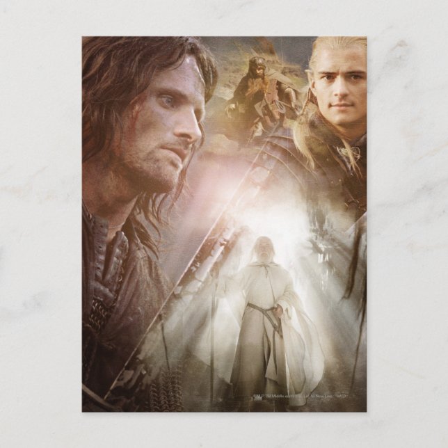 Cartão Postal Colagem de Caracteres (Frente)