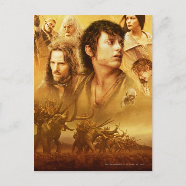 Cartão Postal Colagem de Caracteres (Frente)