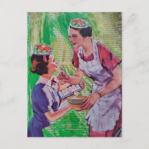 Cartão Postal Colagem de Chapéus de Salada Bobos