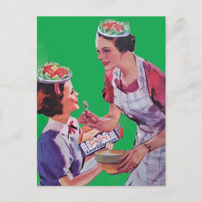 Cartão Postal Colagem de Chapéus de Salada Bobos (Frente)