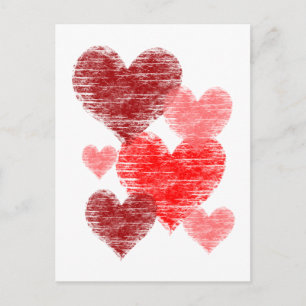 Cartão Postal Colagem de Coração