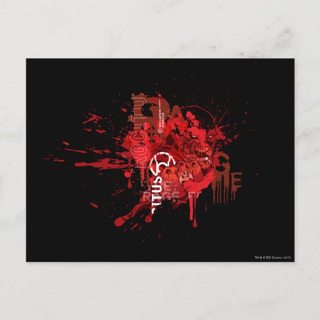 Cartão Postal Colagem de Corpos de Lanterna Vermelha (Frente)