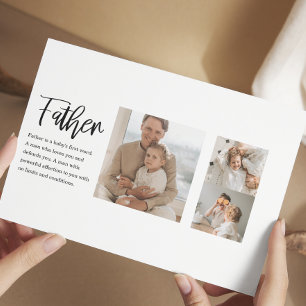 Cartão Postal Colagem de Foto Moderna com Melhor Citação para Pa