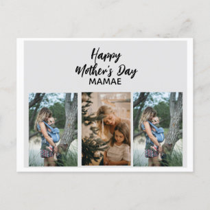 Cartão Postal Colagem de Fotografias de Dia de as mães Feliz com