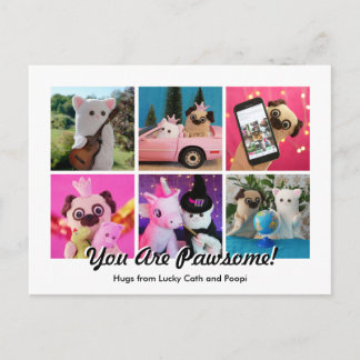 Cartão Postal Colagem de Fotografias Personalizadas Simples Na m