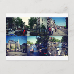 Cartão Postal Colagem de fotos Amsterdã 1