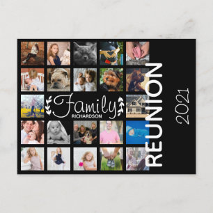 Cartão Postal Colagem de Fotos da Família Moderna Reunião de Fam
