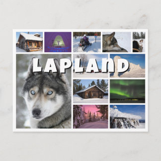 Cartão Postal Colagem de fotos da Lapland souvenir