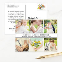 Colagem de Fotos de Agradecimento de Casamento Ele