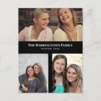 Colagem de Fotos de Família em 3 Seções Personaliz