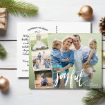Cartão Postal Colagem de Fotos de Férias Feriadas Moderna e Aleg<br><div class="desc">Celebre a temporada com este cartão postal divertido com 4 de suas fotos e a palavra "alegre" na frente e sua nota personalizada no verso. Ou, se você quiser, exclua a nota digitada no verso e escreva manualmente cada cartão postal individualmente. Adicione seu endereço para facilitar a correspondência. Simples e...</div>