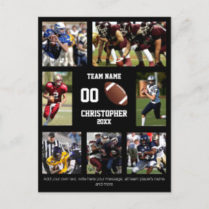 Cartão Postal Colagem de fotos de futebol