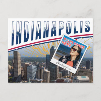Cartão Postal Colagem de Fotos de Indiana Vibrante por Indianapo