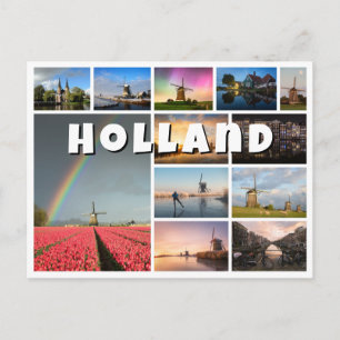 Cartão Postal Colagem de fotos de lembrança da Holanda