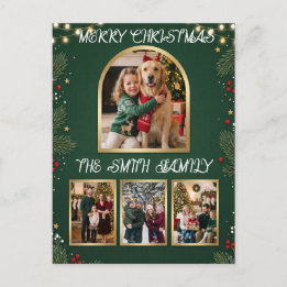 Cartão Postal Colagem de Fotos de Natal Família Férias