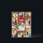 Cartão Postal Colagem de Fotos do Formando Vermelho Moderno 2025<br><div class="desc">Este cartão postal de colagem de fotos do formando vermelho moderno apresenta suas 9 fotografias de estudantes favoritas. Este belo cartão postal de anúncio de graduação apresenta tipografia branca clássica do seu segundo grau ou nome da faculdade para a classe de 2025. Personalize estes cartões postais com o seu ano...</div>