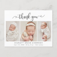 Colagem de Fotos do Modern Chic Script Baby 3 Obri