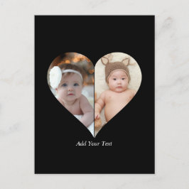 Cartão Postal Colagem de Fotos em Formato Coração 2