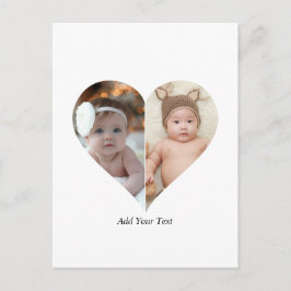 Cartão Postal Colagem de Fotos em Formato Coração 2