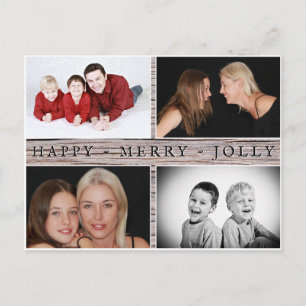 Cartão Postal Colagem de Fotos Feliz Alegre Jubiloso Família Rús