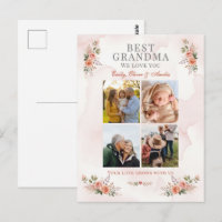 Colagem de Fotos Floral da Melhor Avó