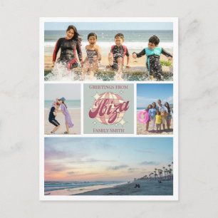 Cartão Postal Colagem de fotos Ibiza Férias com a família ou ami