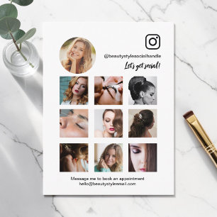 Cartão Postal Colagem de Fotos Instagram Bela Mídia Social