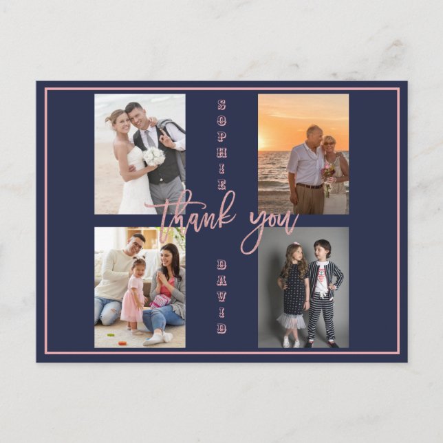 Cartão Postal Colagem de Fotos Nós Ainda Renovamos os Votos (Frente)