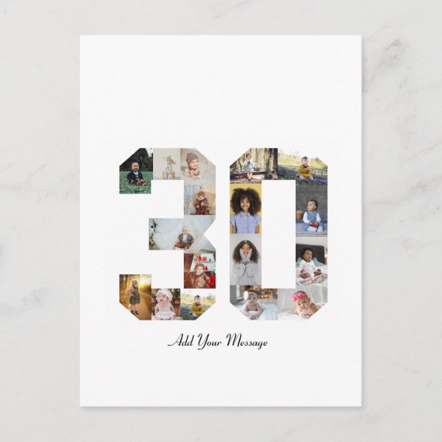 Cartão Postal Colagem de Fotos Número 30 (Frente)