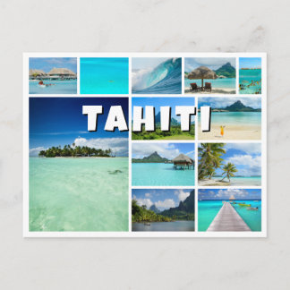 Cartão Postal Colagem de fotos Tahiti souvenir