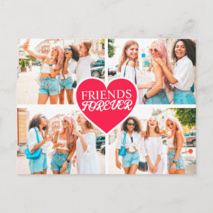 Cartão Postal Colagem de Modelo Personalizado Moderno de 4 Fotos
