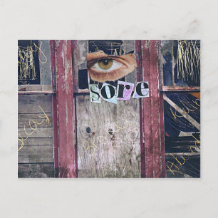 Cartão Postal colagem de olhos