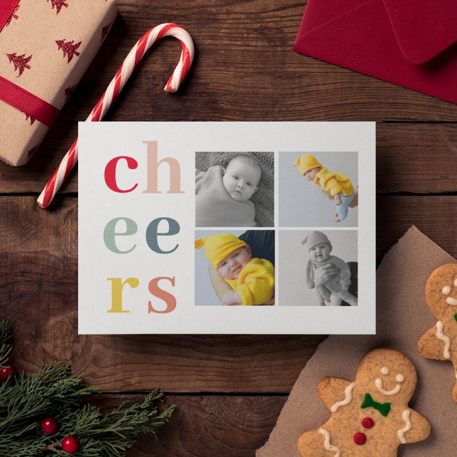 Cartão Postal Colagem de Quatro Fotos | Saúde Colorida (Criador carregado)