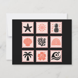 Cartão Postal Colagem de selos naturais