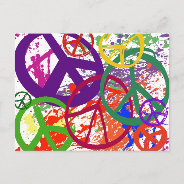 CARTÃO POSTAL COLAGEM DE SINAL DE PAZ (Frente)