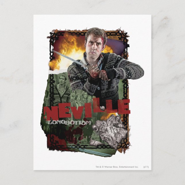Cartão Postal Colagem do Neville Longbottom 2 (Frente)