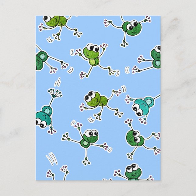 Cartão Postal Colagem do sapo (Frente)