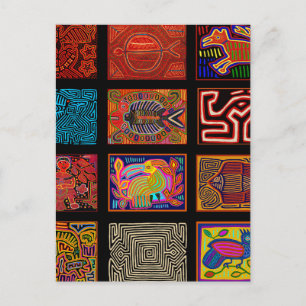 Cartão Postal Colagem Mola Indiana Kuna