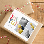 Cartão Postal Colagem Natal Quatro Fotos | Alegria Colorida<br><div class="desc">Colagem Natal Quatro Fotos | Alegria Colorida</div>