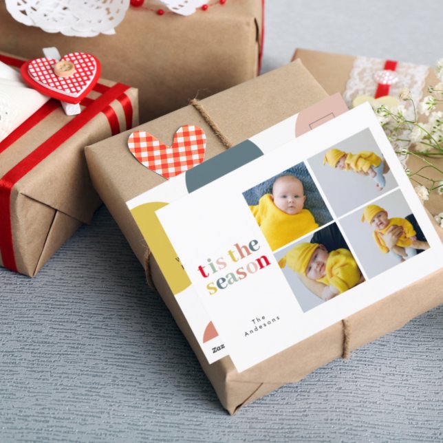 Cartão Postal Colagem Natal Quatro Fotos | Esta Estação (Criador carregado)