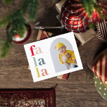 Cartão Postal Colagem Natal Quatro Fotos | Falalala colorida<br><div class="desc">Colagem Natal Quatro Fotos | Falalala colorida</div>