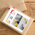 Cartão Postal Colagem Natal Quatro Fotos | Falalala colorida<br><div class="desc">Colagem Natal Quatro Fotos | Falalala colorida</div>