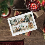 Cartão Postal Colagem Natal Seis Fotos | Férias felizes<br><div class="desc">Colagem Natal Seis Fotos | Férias felizes</div>