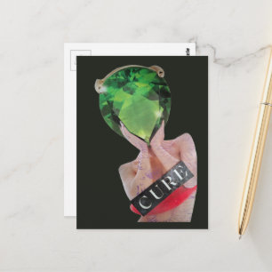 Cartão Postal Colagem Senhora Joia Surrealista