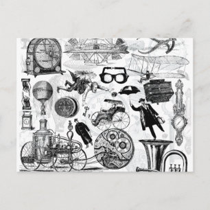 Cartão Postal Colagem Steampunk Número 2