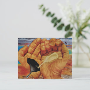Cartão Postal Colagem Surreal Não Polua Nossas Terras Públicas