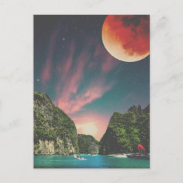 Cartão Postal Colagem surreal paisagem linda