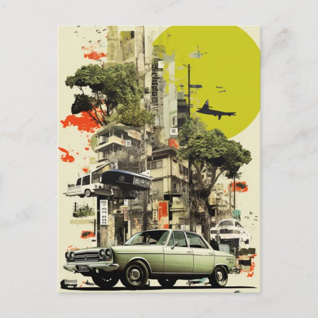 Cartão Postal Colagem Urbana (Frente)