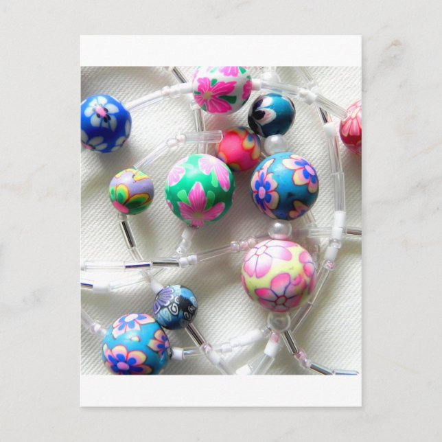 Cartão Postal colar com tantas cores (Frente)