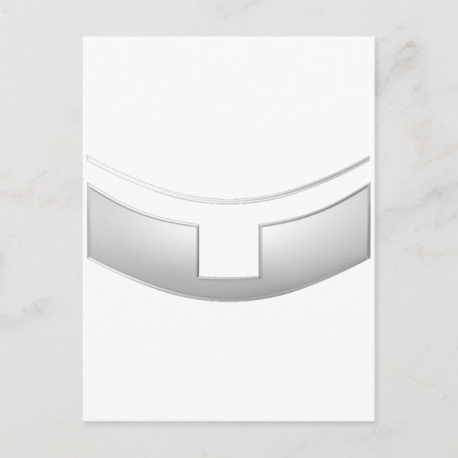 Cartão Postal Colar de Padre ou Ministro de Prata com Visual 3D (Frente)